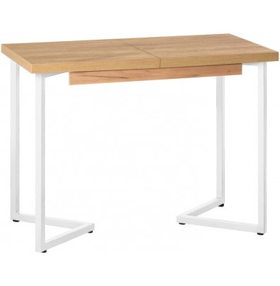 Кухонный стол Millwood Лофт Лондон 110-150x70x76 (дуб золотой Craft/металл белый)