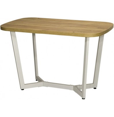 Кухонный стол Millwood Лофт Мюнхен Л 160x80x75 (дуб золотой Craft/металл белый)