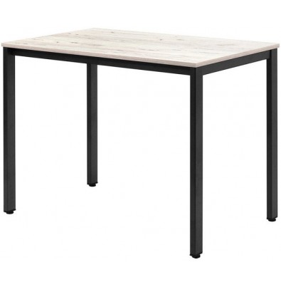 Кухонный стол Millwood Сеул Л 100x60x75 (дуб белый Craft/металл черный)