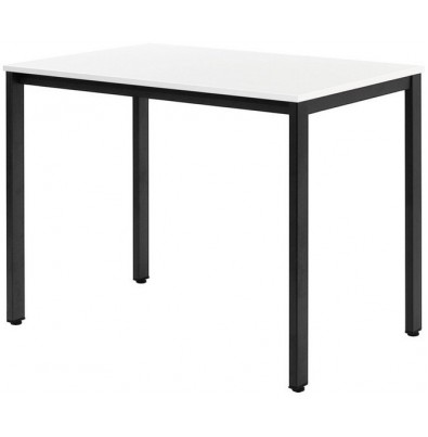 Кухонный стол Millwood Сеул Л 100x60x75 (белый/металл черный)