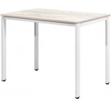 Кухонный стол Millwood Сеул Л 100x60x75 (дуб белый Craft/металл белый)