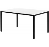 Кухонный стол Millwood Сеул Л 130x80x75 (белый/металл черный)