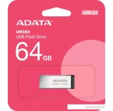 USB Flash ADATA UR350 64GB UR350-64G-RSR/BK (серебристый/черный)