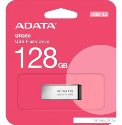 USB Flash ADATA UR350 128GB UR350-128G-RSR/BK (серебристый/черный)