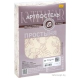 Постельное белье АртПостель На резинке Цветы бежевые 254 (160x200x20)