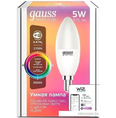 Светодиодная лампочка Gauss Smart Home E14 5 Вт 2700-6500K 1190112