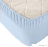 Постельное белье Alleri Трикотажная на резинке 70x200x20см (небесный)