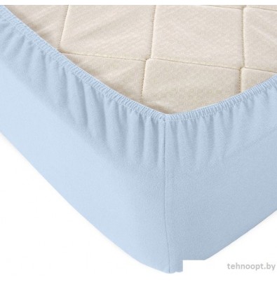 Постельное белье Alleri Трикотажная на резинке 70x200x20см (небесный)