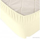 Постельное белье Alleri Трикотажная на резинке 80x200x20см (молочный)