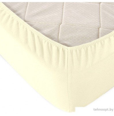 Постельное белье Alleri Трикотажная на резинке 80x200x20см (молочный)