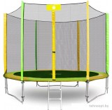 Батут Alpin ATGY-252 2.52 м с защитной сеткой и лестницей