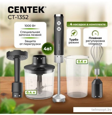 Погружной блендер CENTEK CT-1352 (черный)