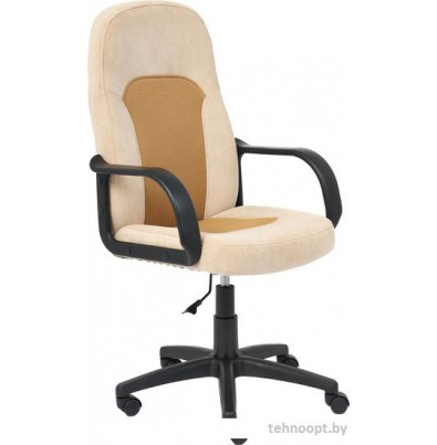 Офисное кресло TetChair Parma (флок бежевый 7/ткань бронзовый TW-21)
