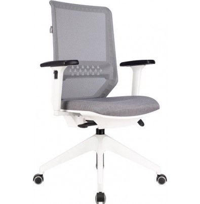 Офисное кресло Бюрократ MC-W611NL (серый TW-04/ткань 38-417/пластик белый)