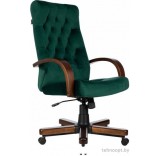 Офисное кресло Бюрократ T-9928WALNUT Fabric (зеленый Italia Green/дерево)