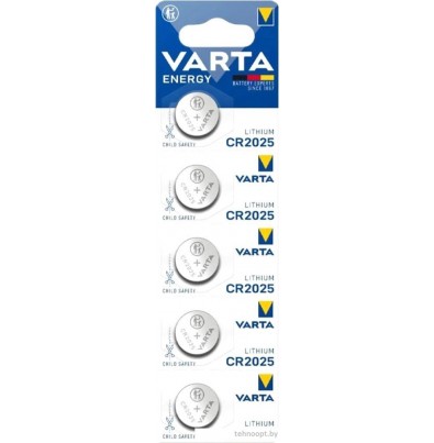 Элементы питания Varta Lithium CR2025 3V 6025229405 (5шт)