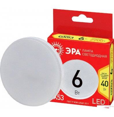 Светодиодная лампочка ЭРА RED LINE LED GX-6W-827-GX53 R