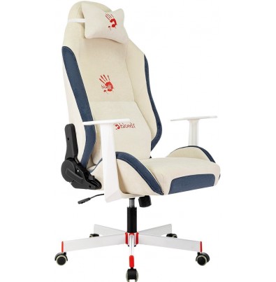 Игровое (геймерское) кресло A4Tech Bloody GC-830 (белый/синий)