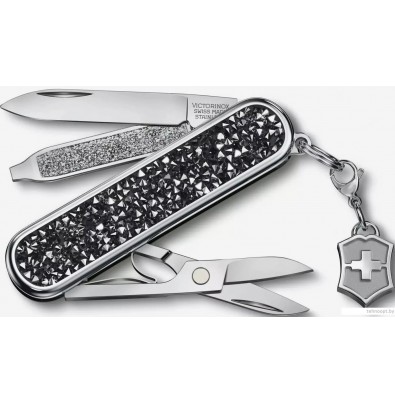 Мультитул Victorinox Classic Brilliant Crystal (черный/серебристый)