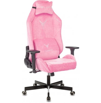 Игровое (геймерское) кресло Бюрократ Knight N1 Fabric (розовый Velvet 36)