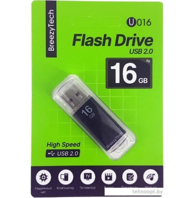 USB Flash BreezyTech U016 16GB (черный)