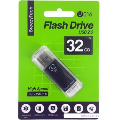 USB Flash BreezyTech U016 32GB (черный)
