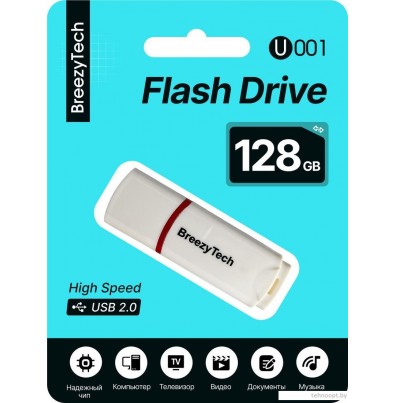 USB Flash BreezyTech U001 128GB (белый)