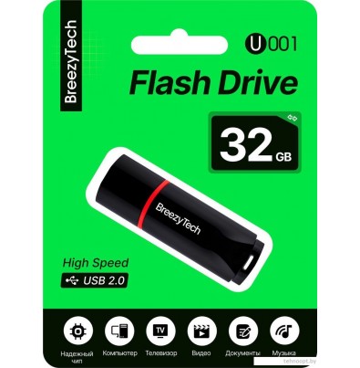 USB Flash BreezyTech U001 32GB (черный)