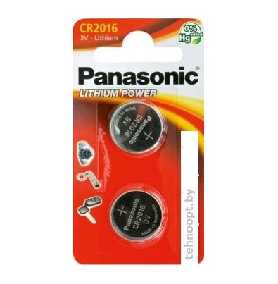 Батарейки Panasonic CR2016 2 шт. [CR-2016EL/2B]