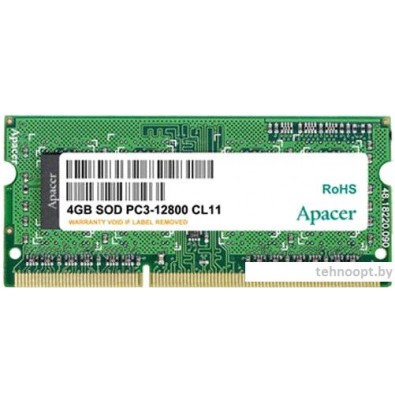 Оперативная память Apacer 4GB DDR3 SO-DIMM PC3-12800 [AS04GFA60CATBGJ]